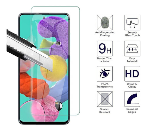 Funda Uso Rudo Carcasa Para Samsung Galaxy A71 +mica Negro Samsung Galaxy A71