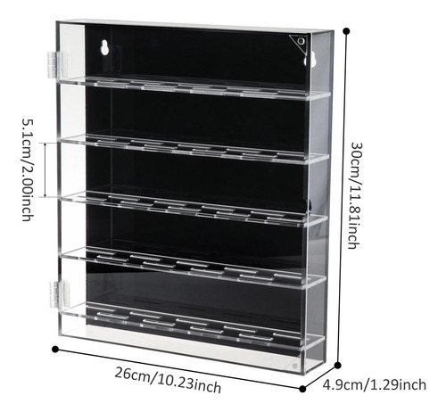 Vitrina Acrílica Caja De Almacenamiento Protectora Negro