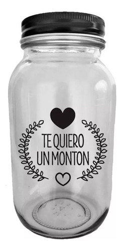 Alcancia Vidrio Con Tapa Personalizada Amor Parejas R37