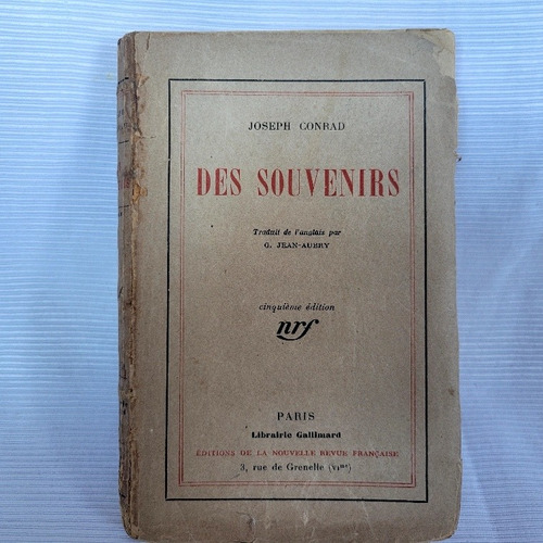 Des Souvenirs Joseph Conrad Gallimard En Frances