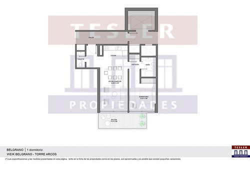 Weik Belgrano Piso Alto 1 Dormitorio Full Amenities Cochera