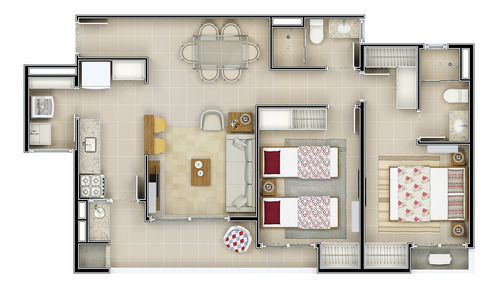 Imagem 13 de 23 de Apartamento Em Barranco, Taubaté/sp De 70m² 2 Quartos À Venda Por R$ 315.000,00 - Ap2124798-s