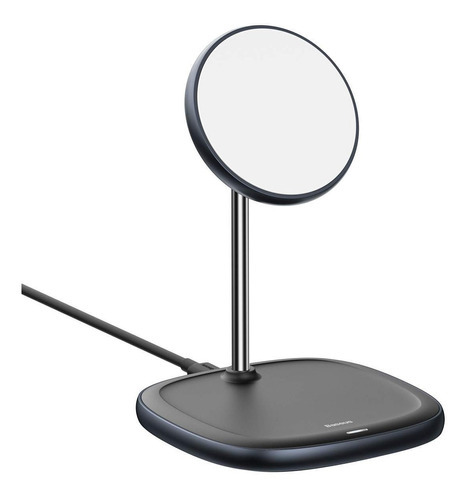 Carregador sem fio Swan 15w Pedestal para iPhone Série 12, cor cinza escuro