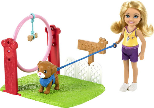 Barbie Chelsea Can Be Dog Trainer Set De Juego Con Muñeca .