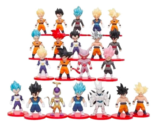 Set X 21 Figuras Dragon Ball Colecion Freezer Goku Vegeta 