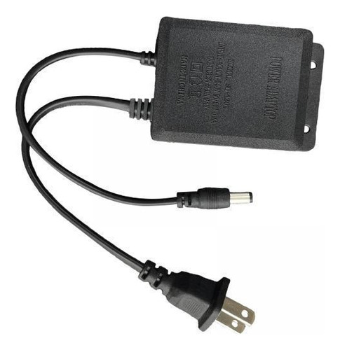 4 Adaptador De Ca De 12 V 2 A, Cargador, Enchufe De Negro