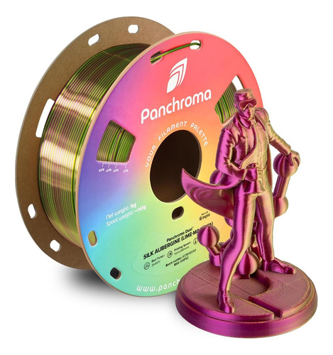 Filamento De Pla De Seda De Doble Color Polymaker Panchroma,