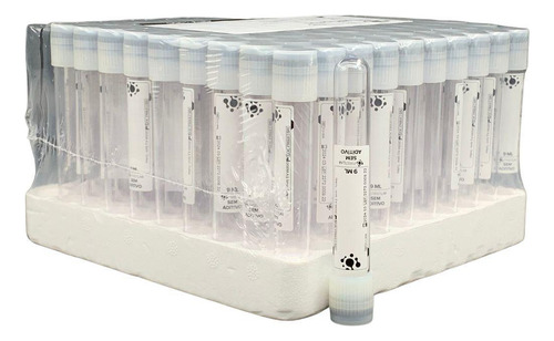 Tubo Branco Coleta Vacuo Sem Aditivo 9ml Prp Prf Rack 100