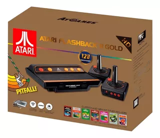 Console Atari Flashback 8 Gold Deluxe Com 120 Jogos 2 Controles +2 Classic Paddles Edição De 40° Aniversário