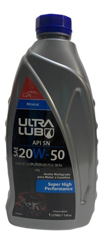 Aceite Mineral 20w50 Ultra Lub