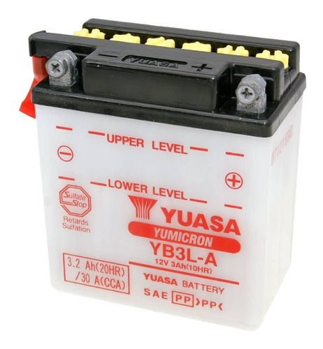 Bateria Yuasa Yb3l-a Honda Cb1 125cc Sin Fluido Fas Motos