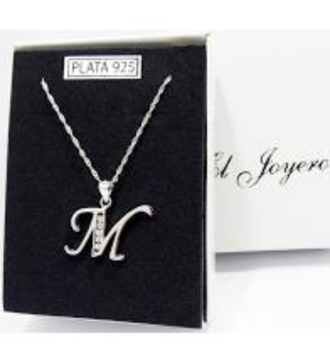 Imagen 4 de 10 de Conjunto Plata 925 Cadena Con Tu Inicial Swarovski Garantía