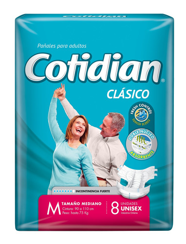 Pañales para adultos Cotidian Clásico M x 8 u