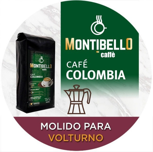 Café Tostado En Grano Premium Montibello Colombia 500 Gr