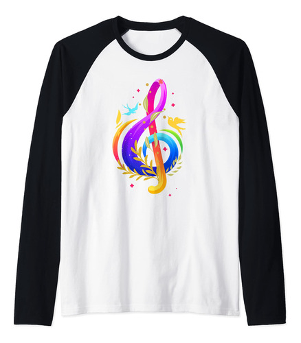 Love Music Mens Womens Kids Camiseta De Beisbol Raglan, Negr