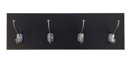 Perchero De Pared Tapizado Eco Cuero Moderno 4 Ganchos
