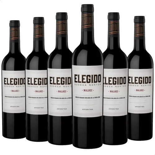 Vino Norton Elegido Tinto Malbec 750ml Mendoza Caja Pack X6