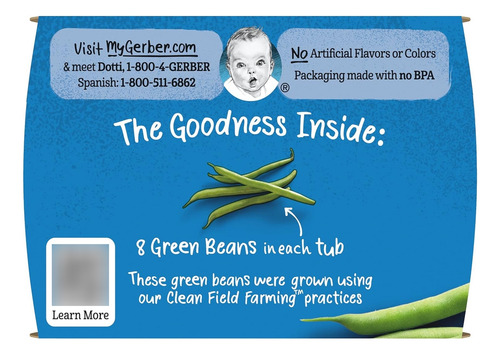Gerber Natural For Baby 1st Foods Botes De Comida Para Bebés