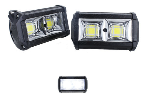 Par Faros Codigo 50 Led Cob 2 Panel Auxiliar Auto Moto 4x4