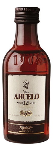 Miniatura Ron Abuelo Añejo 12 Años 50ml (plástico)