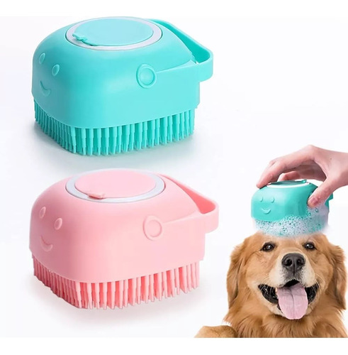 Cepillo De Baño Mascota Perro Gato Esponja Ducha Dispensador