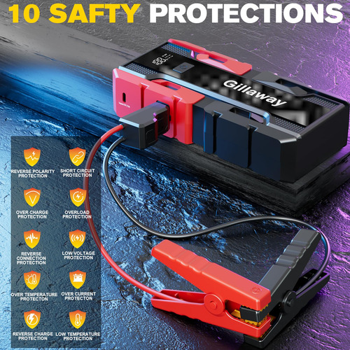 Car Jump Starter Gillaway 001b 4000a Para 10l A Gás 8l A Die