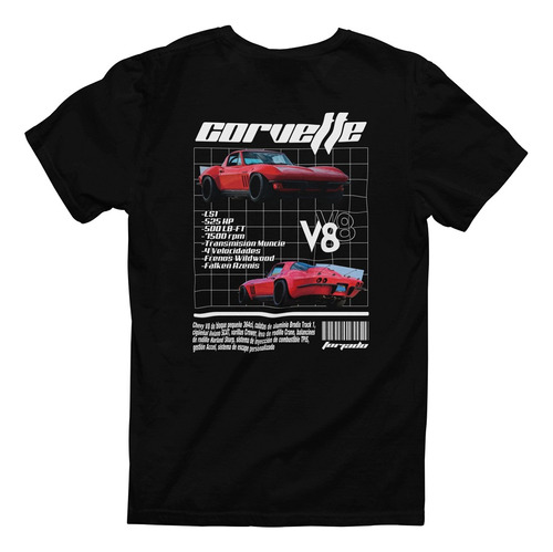 Playera Chevrolet Corvette '62 100% Algodón | Forjado Autos