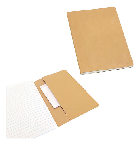Caderneta 14x21cm A5 40fls Pautada Eco Hera Topget - Natural