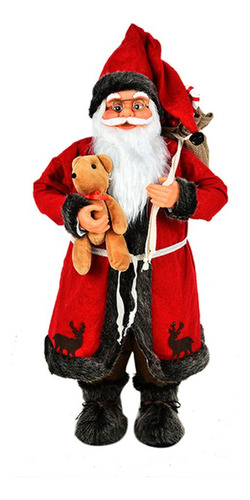 Figura De Papá Noel En Miniatura Con Adornos Navideños