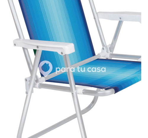 Sillón Playa X 2 Unid Pescador Aluminio Rafia Mor 2101 Ct