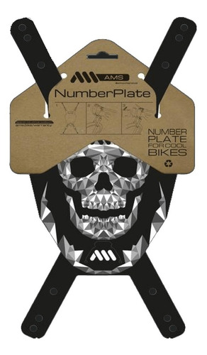 Placa De Matricula Para Bicicleta Ams Number Plate Skull