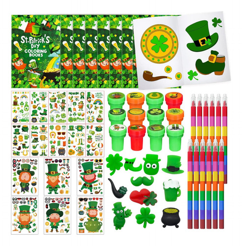72 Unidades Del Día De San Patricio Para Colorear Con Crayon