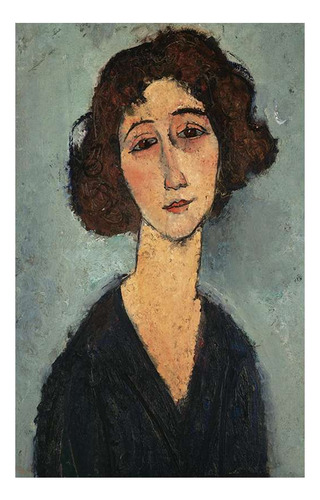 Vinilo 50x75cm Amedeo Modigliani Pintor Retrato Rostros M4