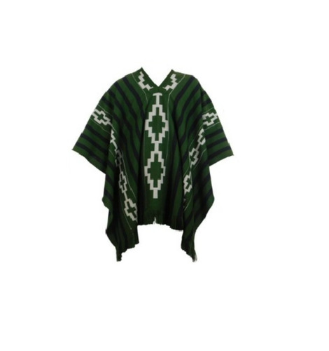 Pala Poncho Gaúcho De Lã Acrílica Unisex Verde