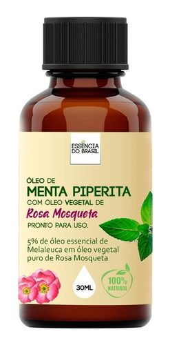 Óleo Menta Piperita Com Rosa Mosqueta 30ml - Pronto Para Uso