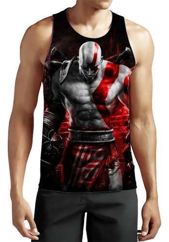 Asz Camisetas Sin Mangas Con Estampado 3d De Kratos God Of