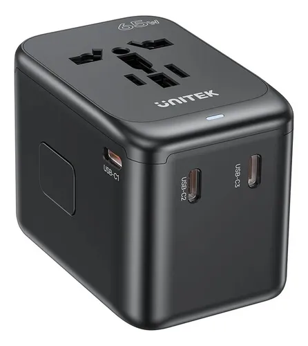 Cargador / Adaptador Universal Unitek 65w - Usb-c , Usb 3.0 Color Negro