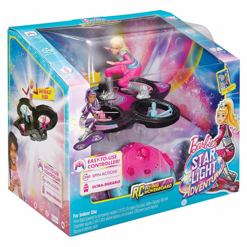 Barbie Star Light Adventure Drone Rc Hoverboard C/ Controle Frete grátis