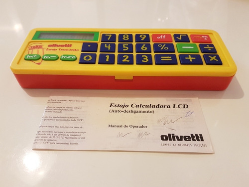 Estojo Escolar Calculadora Olivetti ( Funcionando)