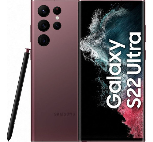 Samsung Galaxy S22 Ultra 5g 256 Gb 12 Gb Ram Borgoña Burgundy Desbloqueado + Funda Casetify (Usado)