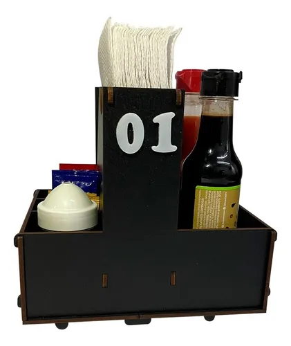 comprar Kit 10 Un. Porta Guardanapo Mdf Restaurante Bar Lanchonete 