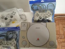 Comprar Playstation 1 Fat (ps1 Tijolão) + 3 Controles (originais) + Memória Card (original) + Cabos + Jogos