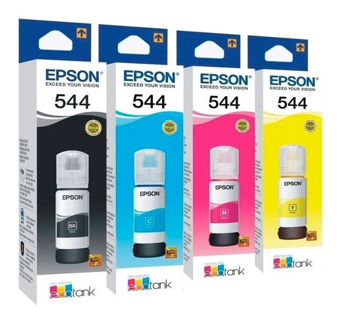 Botella Tinta Epson 544 Original Pack 4 Colores