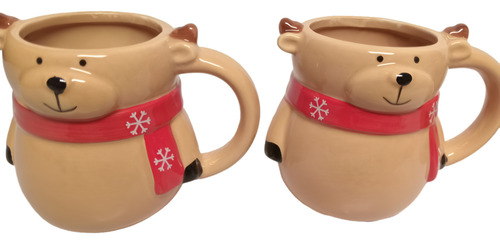 Set De 4 Tazas Navidenas Ositos