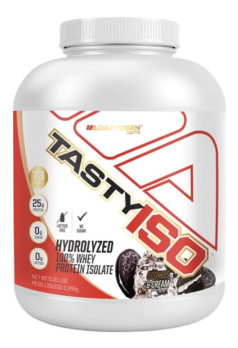 Tasty Iso 2,3kg Adaptogen- 100% Hidrolisado Isolado Importad Sabor Cookies And Cream