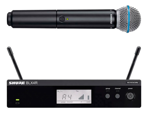 Microfone De Mão Sem Fio Blx24rbr/b58 M15 Profossional