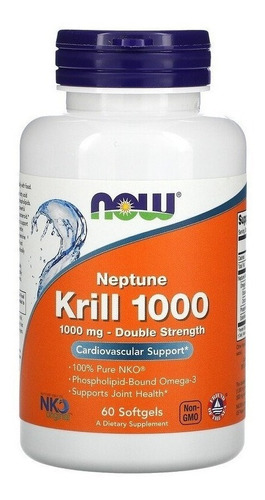 Now Foods | Neptune Krill | 1000mg | 60 Softgels | Usa