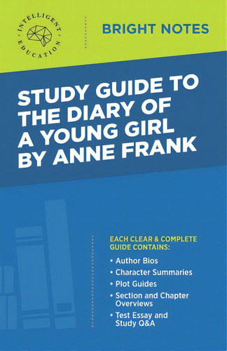 Study Guide To The Diary Of A Young Girl By Anne Frank, De Intelligent Education. Editorial Influence Pr, Tapa Blanda En Inglés