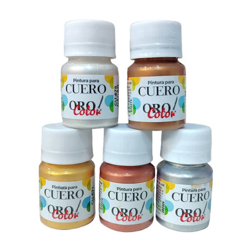 Pintura Oro Color Para Cuero Metalico De 30 Cc