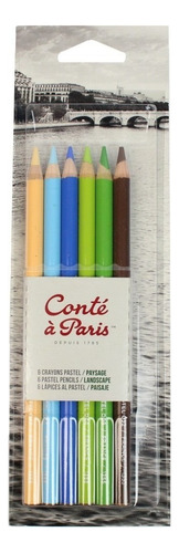 Kit Lápis Pastel 6 Cores Paisagem Conté À Paris